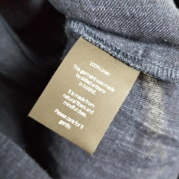 Studio 412 Womens Blue Linen Long Sleeve Dress Size XL Quiet Luxury Minimalist - Picture 10 of 12